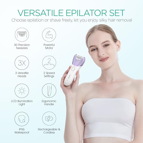 VOYOR Cordless 3-in-1 Epilator & Shaver