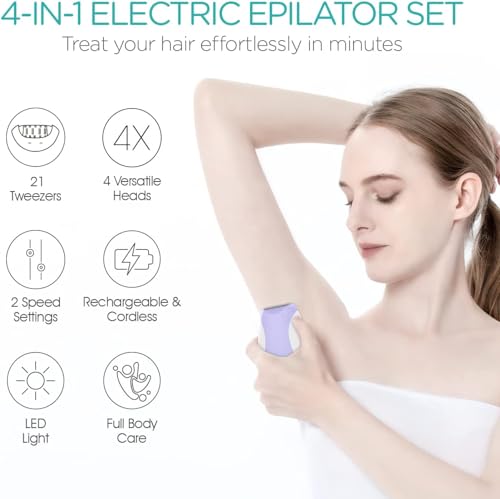 VOGOE 4-in-1 Cordless Hair Removal Epilator