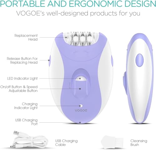 VOGOE 4-in-1 Cordless Hair Removal Epilator