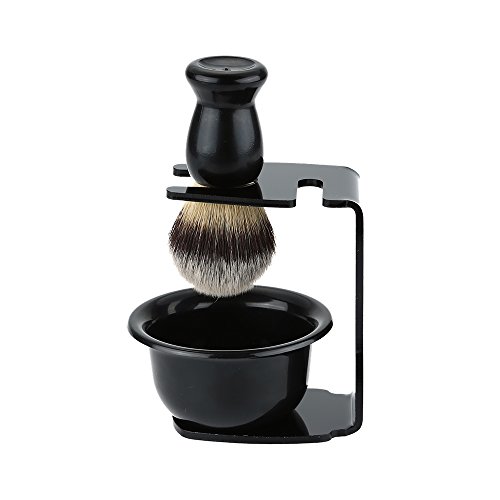 3-in-1 Men's Shaving Brush Kit with Stand