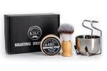 4 in 1 Shaving Brush Set with Cream and Bowl