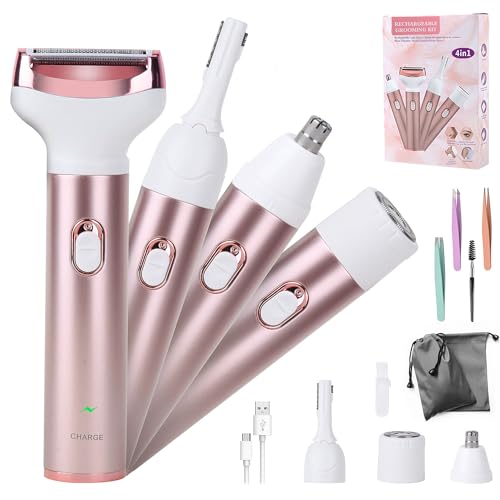 Cordless 4-in-1 Women's Electric Shaver & Trimmer