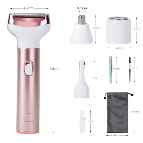 Cordless 4-in-1 Women's Electric Shaver & Trimmer