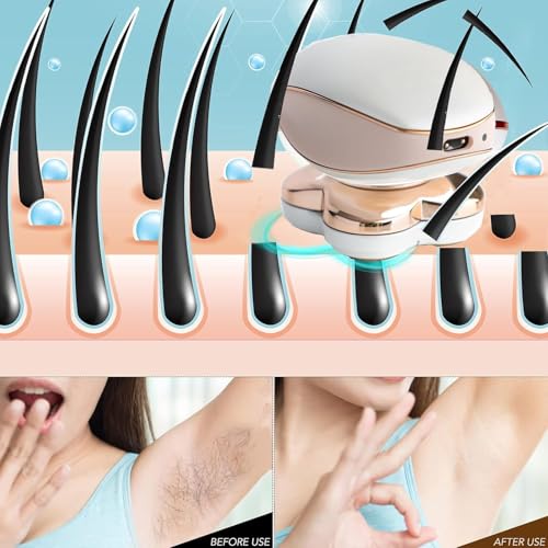 Painless Waterproof Electric Razor for Women - Pink
