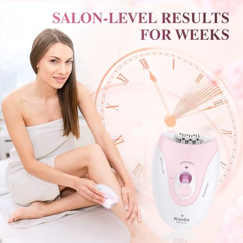 Bubbacare Cordless Facial Epilator with LED Light