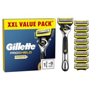 Gillette ProShield Power Razor with 9 Blade Refills