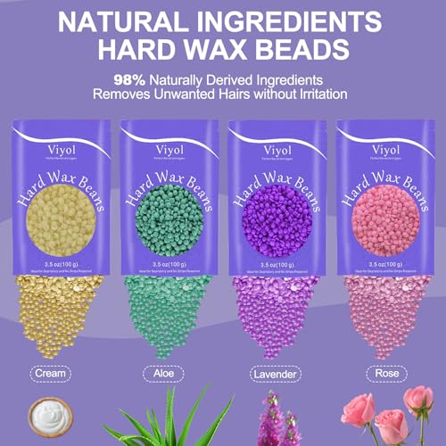 Painless Home Waxing Kit with Heater and Beads