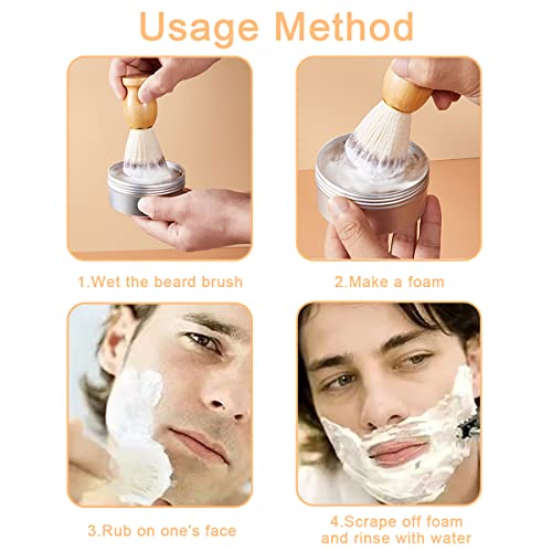 Handmade Horsehair Beard Brush Set for Men