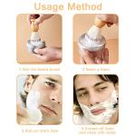 Handmade Horsehair Beard Brush Set for Men