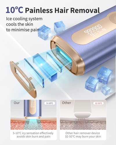 Glattol IPL Hair Removal Device with Cooling, 3-in-1