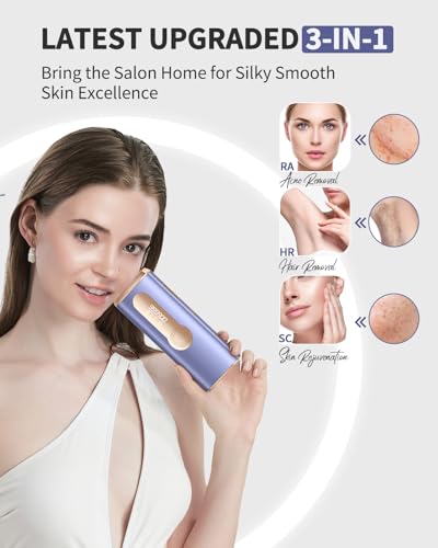 Glattol IPL Hair Removal Device with Cooling, 3-in-1