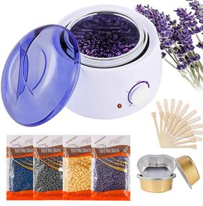 Hair Removal Waxing Kit with Wax Warmer and Beans