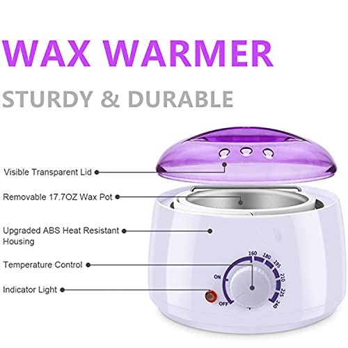 Hair Removal Waxing Kit with Wax Warmer and Beans