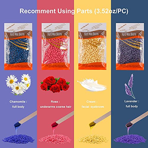 Hair Removal Waxing Kit with Wax Warmer and Beans