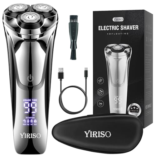 YIRISO Waterproof Electric Razor for Men