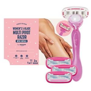 Women's 5-Blade Razor with Pivot Handle and Refills