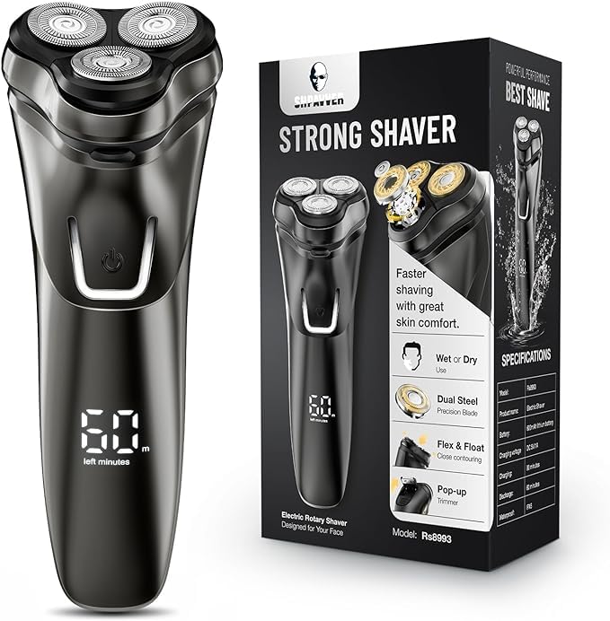 SHPAVVER Rechargeable Men's Electric Razor & Trimmer