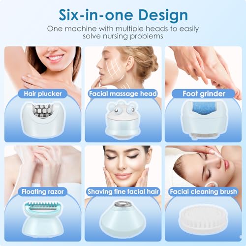 6-in-1 Waterproof Rechargeable Hair Removal Kit