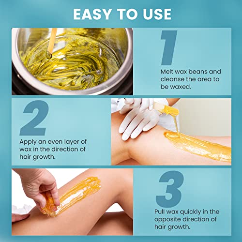 Painless Waxing Kit with Heater and Spatulas