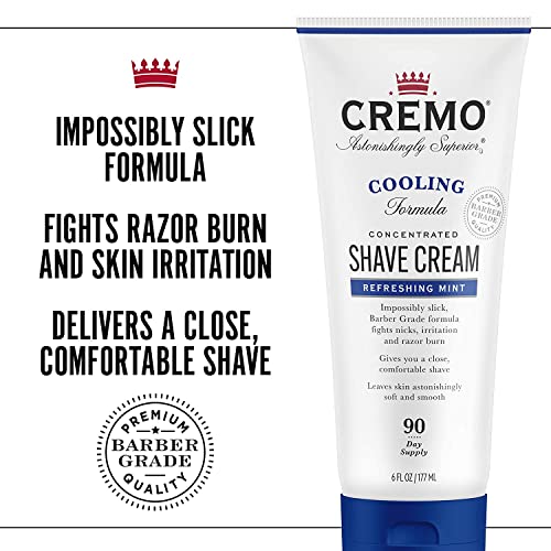 CREMO Cooling Shave Cream for Men, 177ml