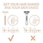 Rose Gold Metal Safety Razor for Women