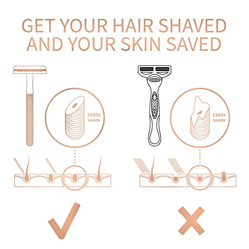 Rose Gold Metal Safety Razor for Women