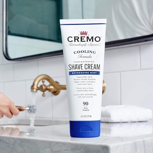 CREMO Cooling Shave Cream for Men, 177ml