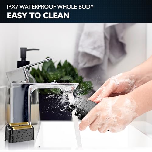 Adjustable Electric Razor for Men – Waterproof & Rechargeable