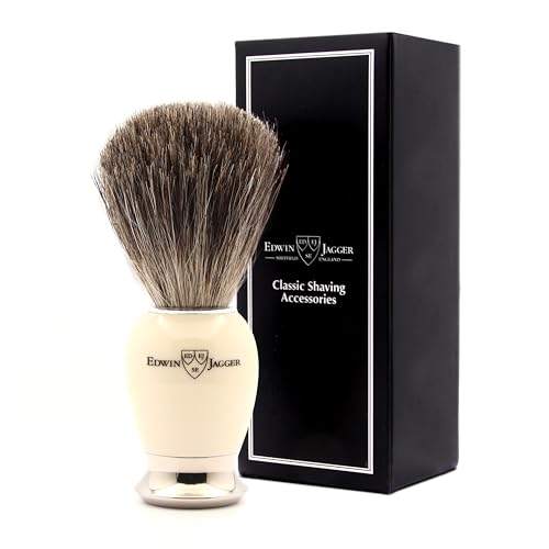 Edwin Jagger Classic Badger Shaving Brush with Stand
