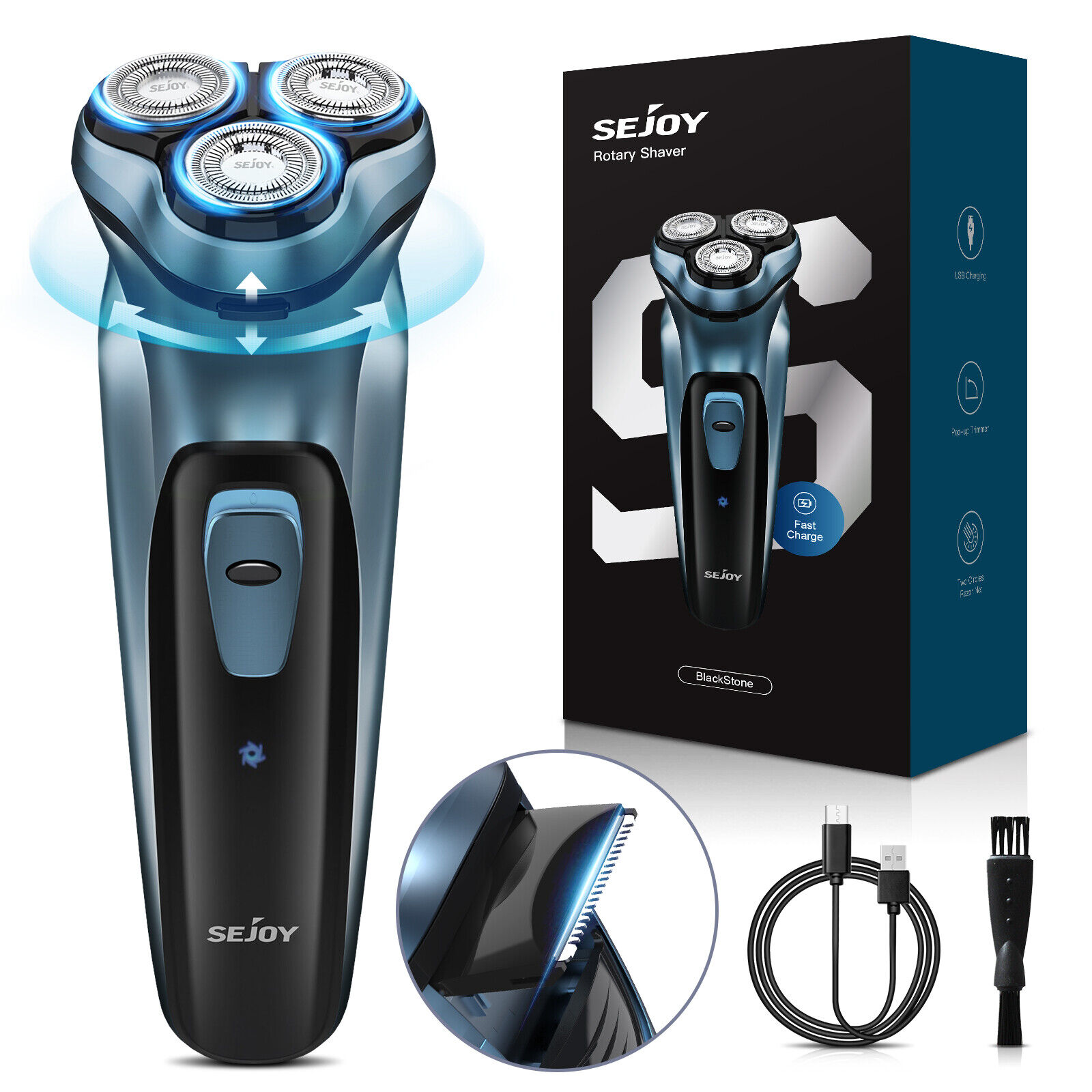 SEJOY Electric Rotary Shaver with Trimmer