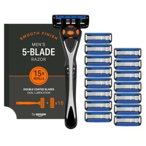 5-Blade Razor for Men with 15 Refills