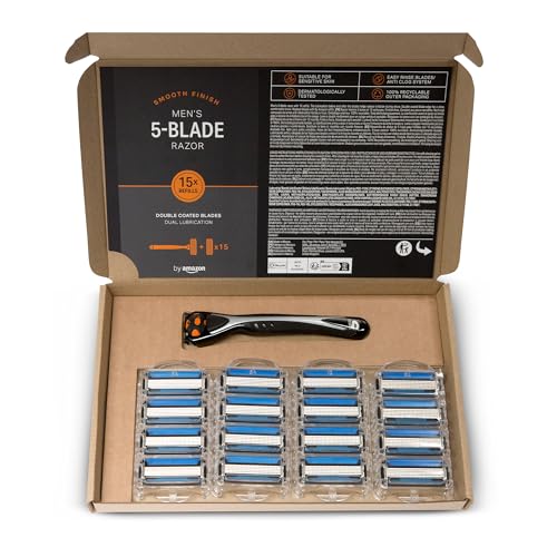 5-Blade Men's Razor with 15 Refills