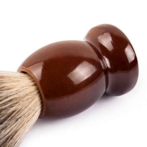 Qshave Badger Hair Shaving Brush with Wooden Handle