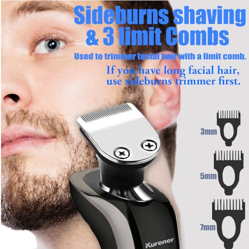 Kurener Rechargeable Waterproof Electric Shaver for Men
