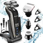 Kurener Waterproof Electric Shaver with Trimmers