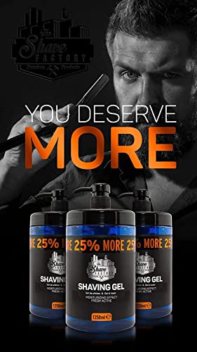 Shave Factory Moisturizing Shaving Gel – 25% Extra