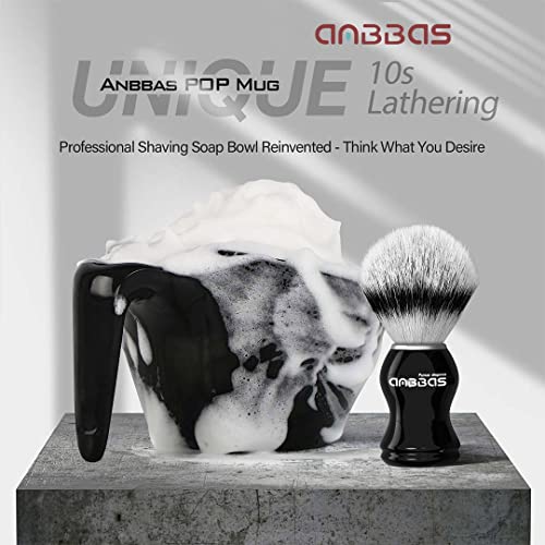 Anbbas Vegan Shaving Brush Set with Mug and Soap