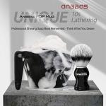 Anbbas Vegan Shaving Brush Set with Mug and Soap