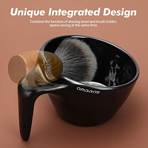 Anbbas Vegan Shaving Brush Set with Mug and Soap