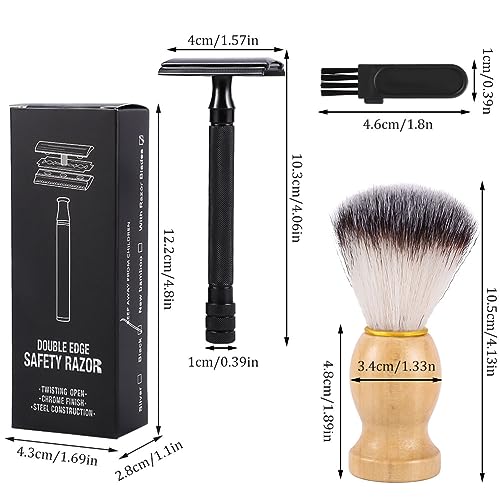 Double Edge Manual Razor with Shaving Brush