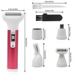 5-in-1 Electric Shaver for Women with LED Light