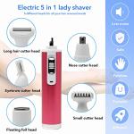 5-in-1 Electric Shaver for Women with LED Light