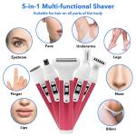 5-in-1 Electric Shaver for Women with LED Light