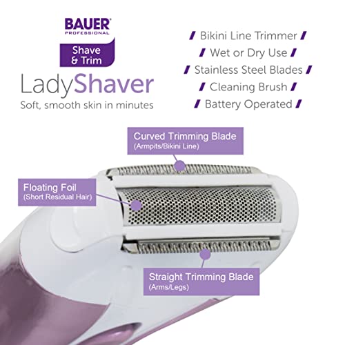 Bauer 38730 Soft Lady Shaver - Painless Hair Removal