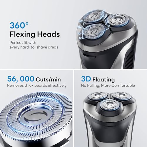 DOAO 2024 Cordless Waterproof Electric Razor for Men