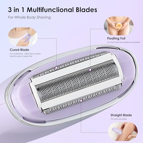 Rechargeable Electric Shaver for Women, Portable Trimmer