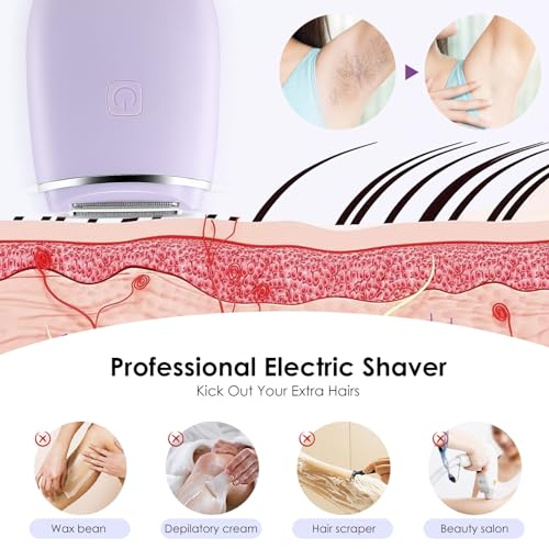 Rechargeable Electric Shaver for Women, Portable Trimmer