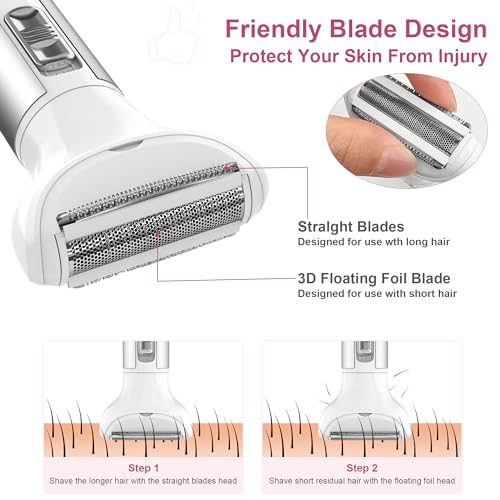 Cordless 5-in-1 Women's Electric Shaver and Trimmer