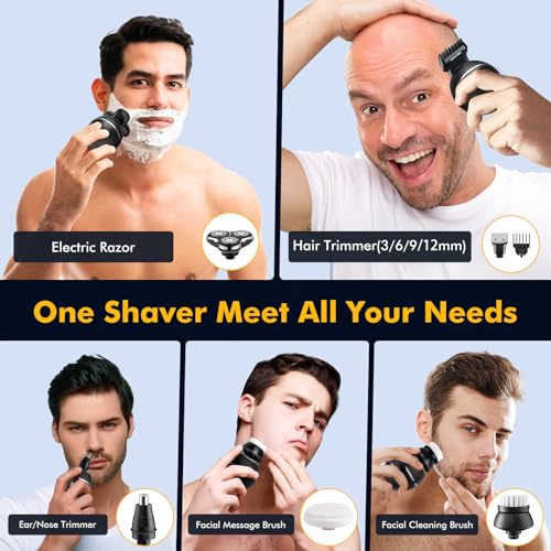 Men's Waterproof Electric Razor - Rechargeable 3D Upgrade
