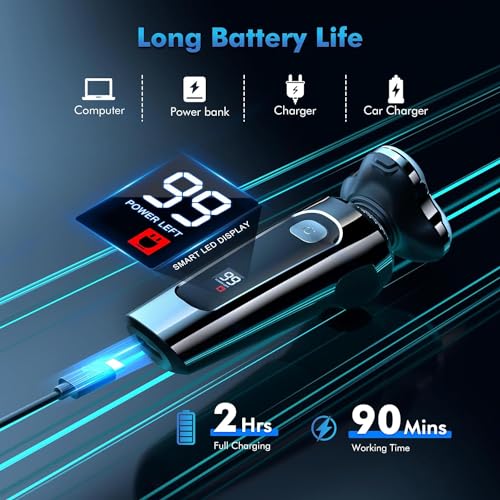 ETENTOUS 2024 Electric Razor for Men, Waterproof